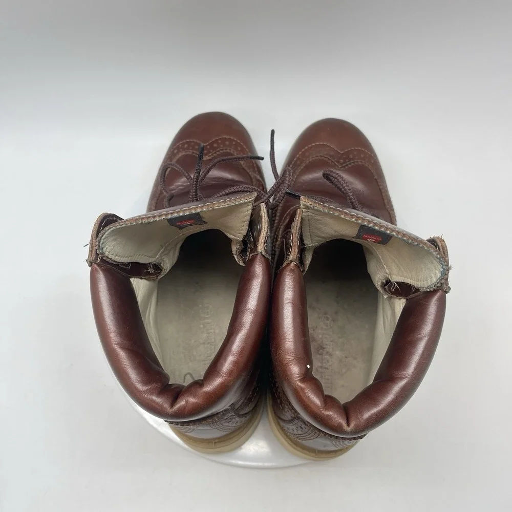 Timberland Boots Mens 8.5 Villa Wingtip Premium Brogue Brown Insulate Work A16WL